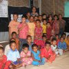 teacher with students at jamkurapara center at boda in panchogharh
